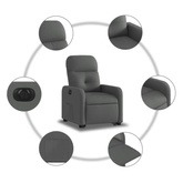 vidaXL Podnoszony fotel masujący, elektryczny, rozkładany, ciemnoszary wariant 18