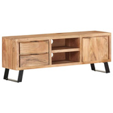 vidaXL Szafka pod TV, 120x30x42 cm, drewno akacjowe, naturalna krawędź