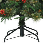 Sztuczna choinka z zawiasami Zielony 180 cm PVC, PE i Stal