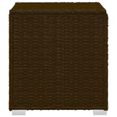 vidaXL 3-częściowy zestaw, leżaki ze stolikiem, polirattan, brązowe