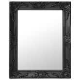 vidaXL Lustro ścienne w stylu barokowym, 50x60 cm, czarne