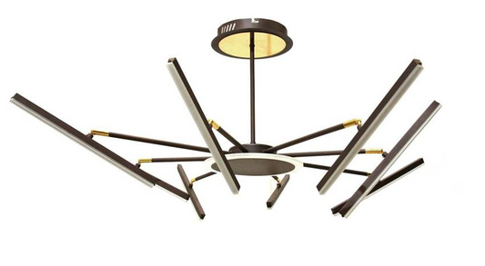 LAMPA DEKORACYJNA SUFIT 38W +  PILOT - BRĄZ - ZŁOTO DL-F07