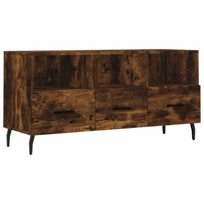 vidaXL Szafka pod TV, przydymiony dąb, 102x36x50 cm