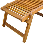 vidaXL Leżak tarasowy z podnóżkiem, lite drewno akacjowe