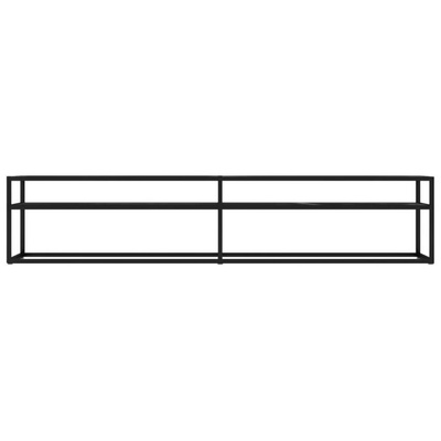 vidaXL Szafka pod TV, czarny marmur, 200x40x40,5 cm, szkło hartowane
