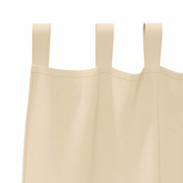 Firany blackout z kółkami 2 pcs Kremowy 140 x 140 cm Poliester