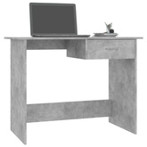 vidaXL Biurko, szarość betonu, 100x50x76 cm, materiał drewnopochodny