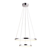 Lampa wisząca LED 40W okrągła 50cm chrom LUNE 32-64769