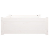 vidaXL Legowisko dla psa, białe, 105,5x75,5x28 cm, lite drewno sosnowe
