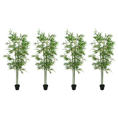 Sztuczne Drzewo Bambusa 4 pcs zielony 60 x 18 x 190 cm