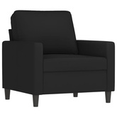 vidaXL Fotel z podnóżkiem, czarny, 60 cm, obity aksamit