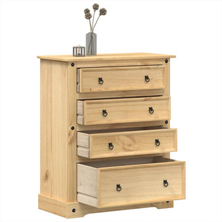 Komoda Corona, 92x48x114 cm, lite drewno sosnowe