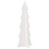 Drewniana choinka do udekorowania, biała, 112 cm, sosnowa