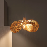 Lampa Wisząca Bambusa Kapelusz Boho Abrruzzo Ponti E27