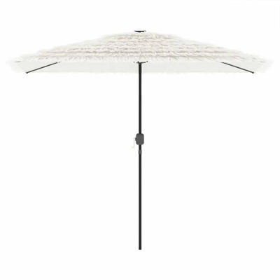 Parasol ogrodowy na stalowym słupku, biały, 300x200x250 cm