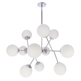 BELWEDER lampa wisząca chromowy 12x40W E14 klosz biały 30-39828