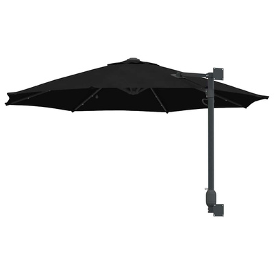 Parasolka ogrodowa Czarny 248 x 248 x 148 cm Poliester i Stal