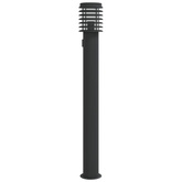 Lampa ogrodowa słupek z gniazdkiem, czarna, 110 cm, stal