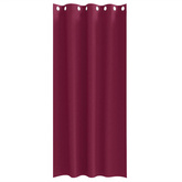 Firany blackout z kółkami 2 pcs Czerwone wino 260 x 140 cm