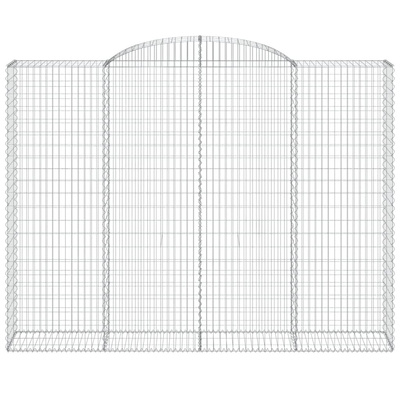Kosze gabionowe, 12 szt, 300x50x220/240cm, galwanizowane żelazo