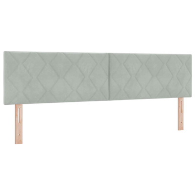 Łóżko Box Spring z materacem i LED jasnoszary 180 x 200 cm