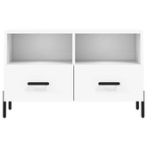 vidaXL Szafka pod TV, biała, 80x36x50 cm, materiał drewnopochodny