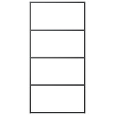 vidaXL Drzwi przesuwne, aluminium i szkło ESG, 102,5x205 cm, czarne
