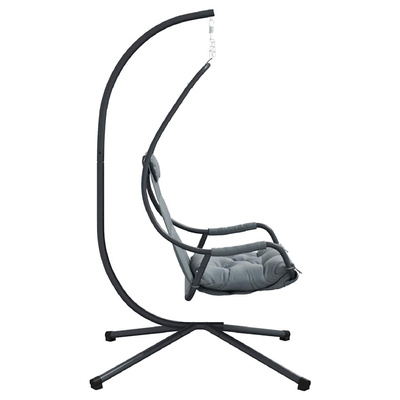 Wiszące krzesło jajo Antracyt 94 x 107 x 196,5 cm Stal