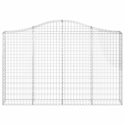 Kosze gabionowe, 2 szt, 200x30x120/140 cm, galwanizowane żelazo
