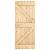 Drzwi przesuwne 90 x 210 cm Lite drewno sosnowe
