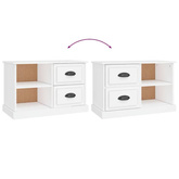 vidaXL Szafka pod TV, biała, 73x35,5x47,5 cm, materiał drewnopochodny