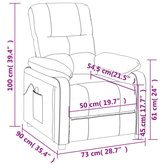 vidaXL Fotel masujący, taupe, tkanina model standard