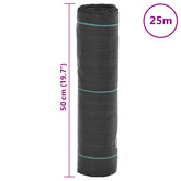Agrowłóknina antychwastowa, czarna, 0,5x25 m, PP