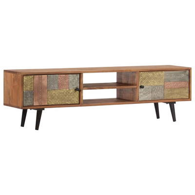 vidaXL Szafka pod TV, 140x30x40 cm, lite drewno akacjowe