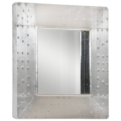 vidaXL Lustro ścienne w stylu Aviator, 50x50 cm, metalowe