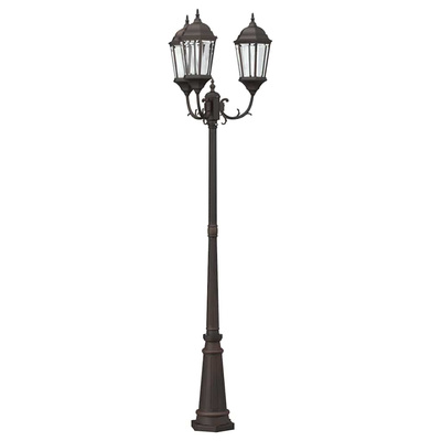 Lampa ogrodowa kolor bronzu 61 x 53 x 235 cm Aluminium i szkło