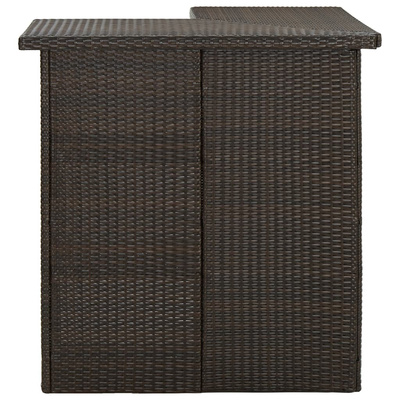8-cz. zestaw barowy do ogrodu, z poduszkami, rattan PE, brązowy