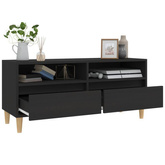 vidaXL Szafka pod TV, czarna, 100x34,5x44,5cm, materiał drewnopochodny