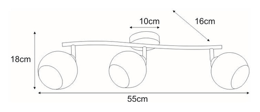 Lampa sufitowa K-C9530A/3 z serii ATRIA KAJA