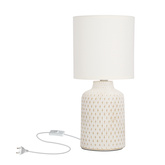 Lampa stołowa biała ceramika nocna Iner Candellux 41-79848