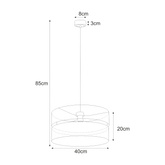 Lampa wisząca K-5501 z serii MALAVI