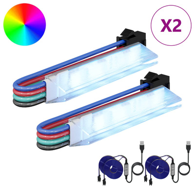 Taśma LED 2 pcs Czarny i wielokolorowy 1745 mm Miedź i plastik