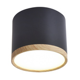 Lampa sufitowa czarno-drewniana 8,8x7,5cm Tuba Candellux 2275949