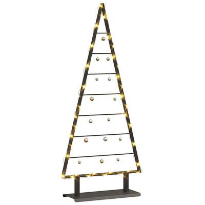Metalowa choinka świąteczna z podstawą Czarny 125,5 cm Stal