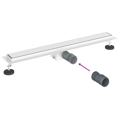 2 w 1 Odwodnienie prysznicowe Srebrny 80 cm Stal nierdzewna 304