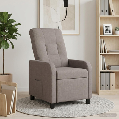 Fotel recliner Ciemnoszary tkanina