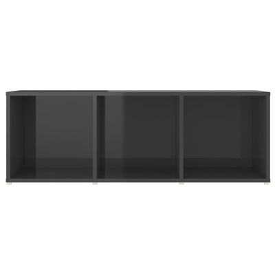 vidaXL Szafka pod TV, szara na wysoki połysk, 107x35x37 cm