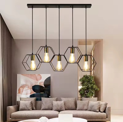 Lampa wisząca Abigali Honey, czarny 5xE27