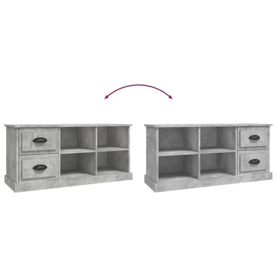 vidaXL Szafka pod TV, szarość betonu, 102x35,5x47,5 cm
