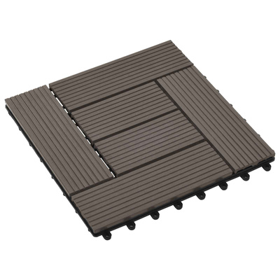 Płytka Tarasowa 11 pcs Ciemny brąz 30 x 30 cm